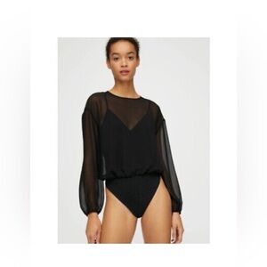 Aritzia talmont bodysuit black